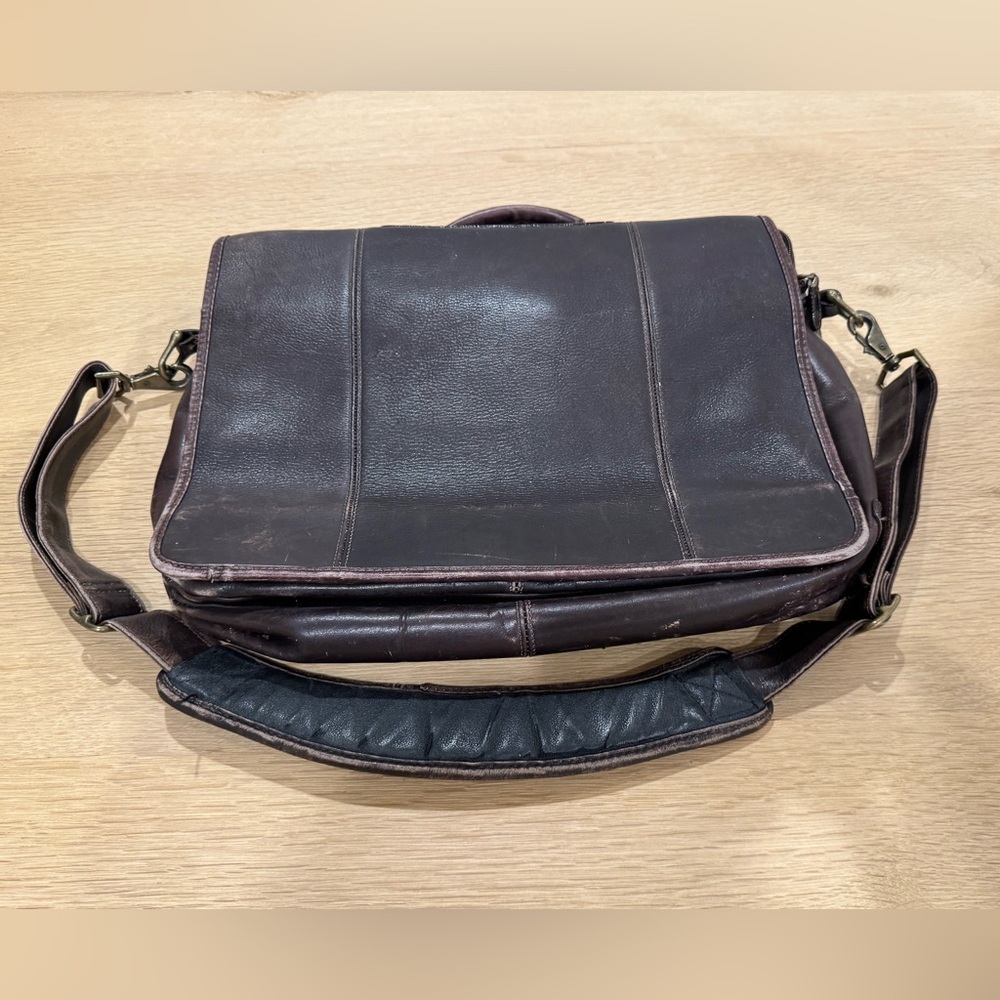 Genuine Leather Briefcases for Men W/Padded Laptop Case Leather
